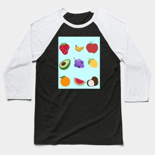 Variety Of Fruits For Healthy Living Baseball T-Shirt